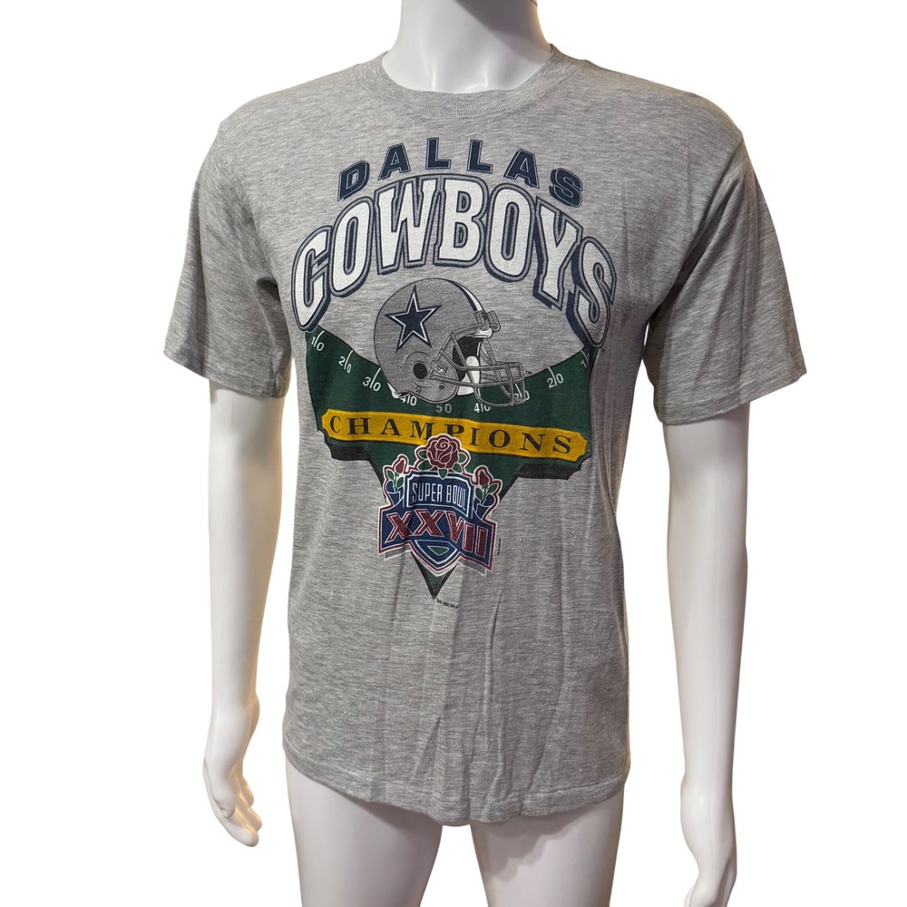 Salem Sportswear 90s Dallas Cowboys Superbowl Single Stitch NOS Shirt Mens L